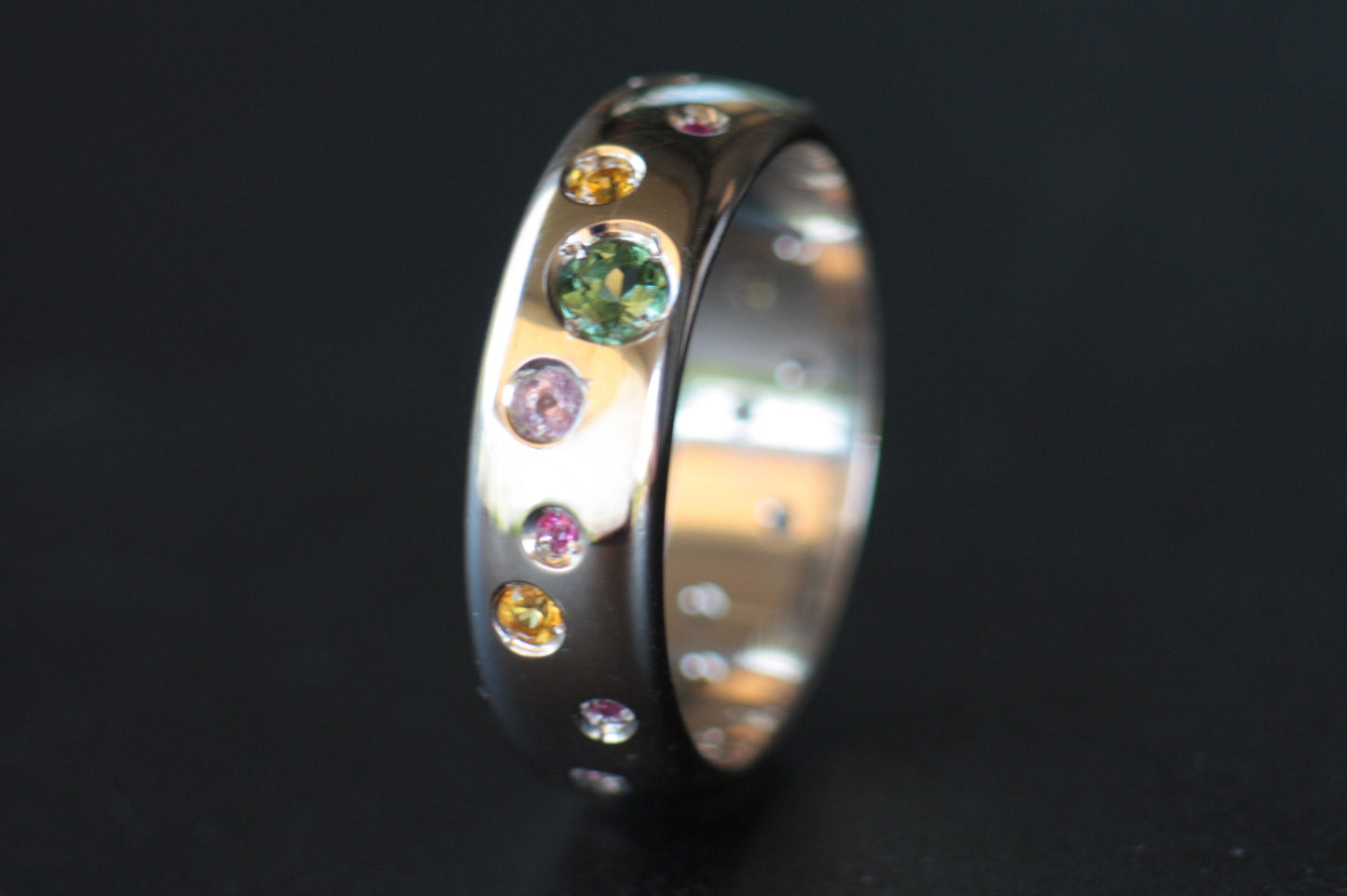 Sapphire and Tourmaline Personalized Multi stone ring
