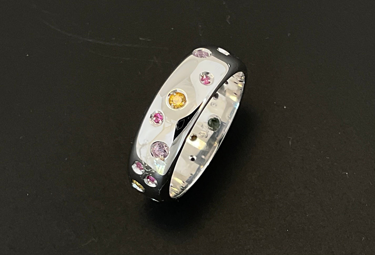 Sapphire and Tourmaline Personalized Multi stone ring