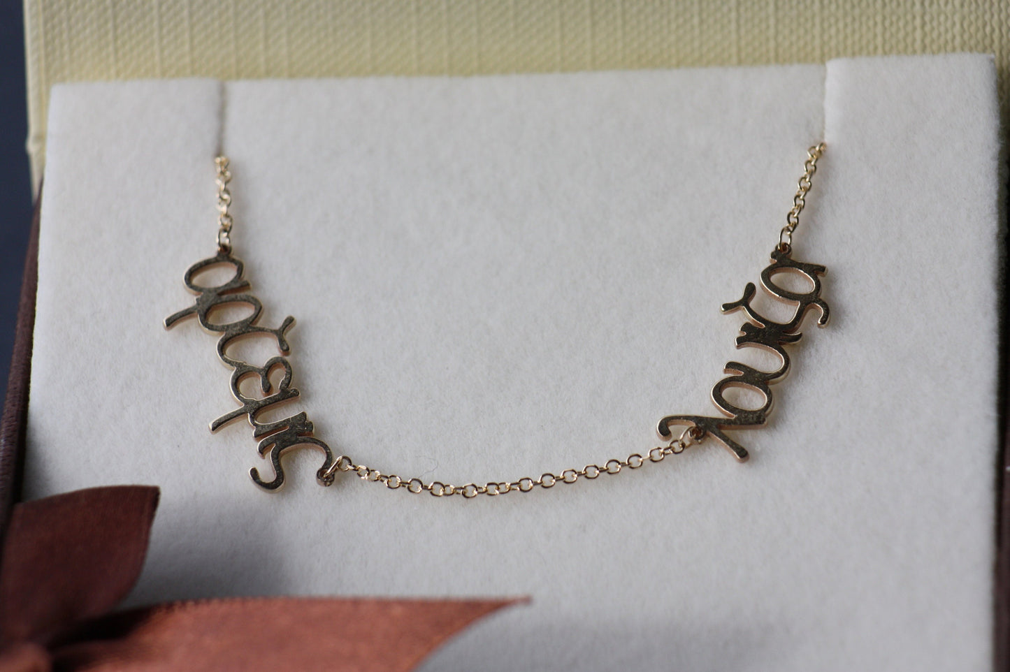 Personalized Name gold necklace
