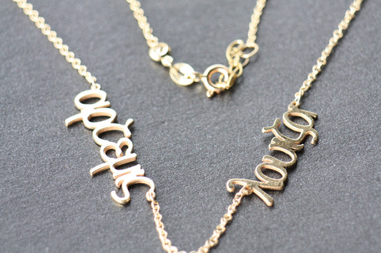 Personalized Name gold necklace