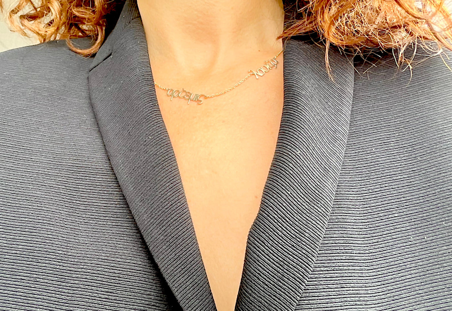 Personalized Name gold necklace