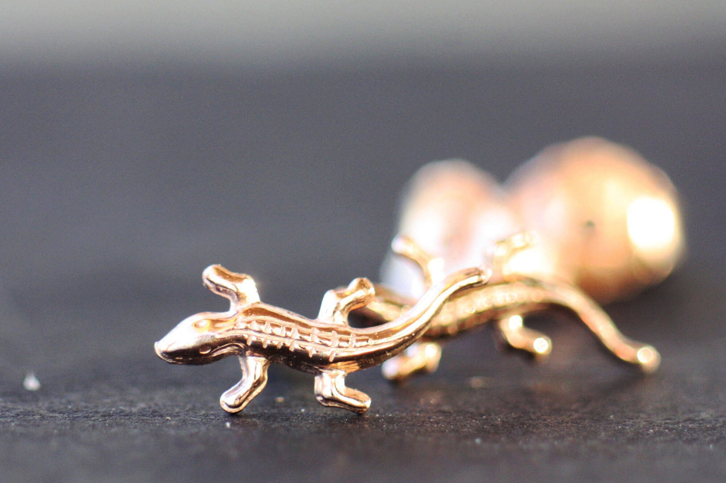 Minimalist Studs Lizards Earrings, Kids Tiny Animal Earrings