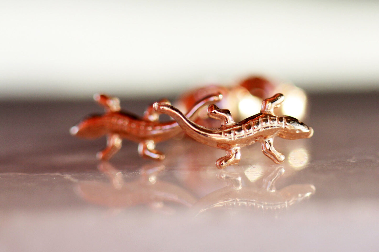Minimalist Studs Lizards Earrings, Kids Tiny Animal Earrings
