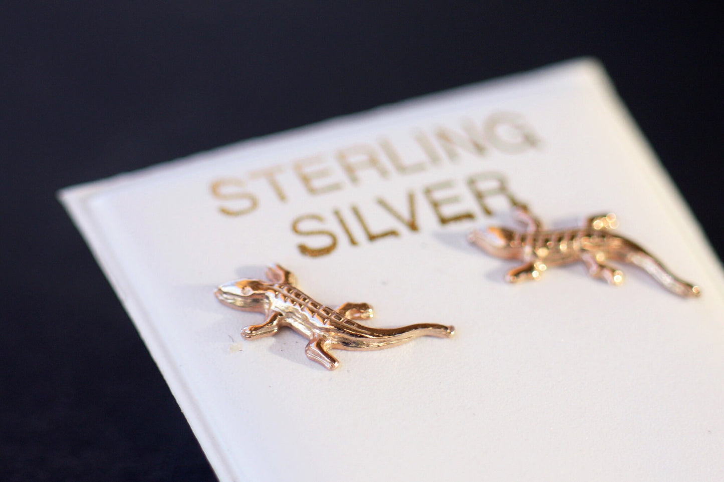 Minimalist Studs Lizards Earrings, Kids Tiny Animal Earrings