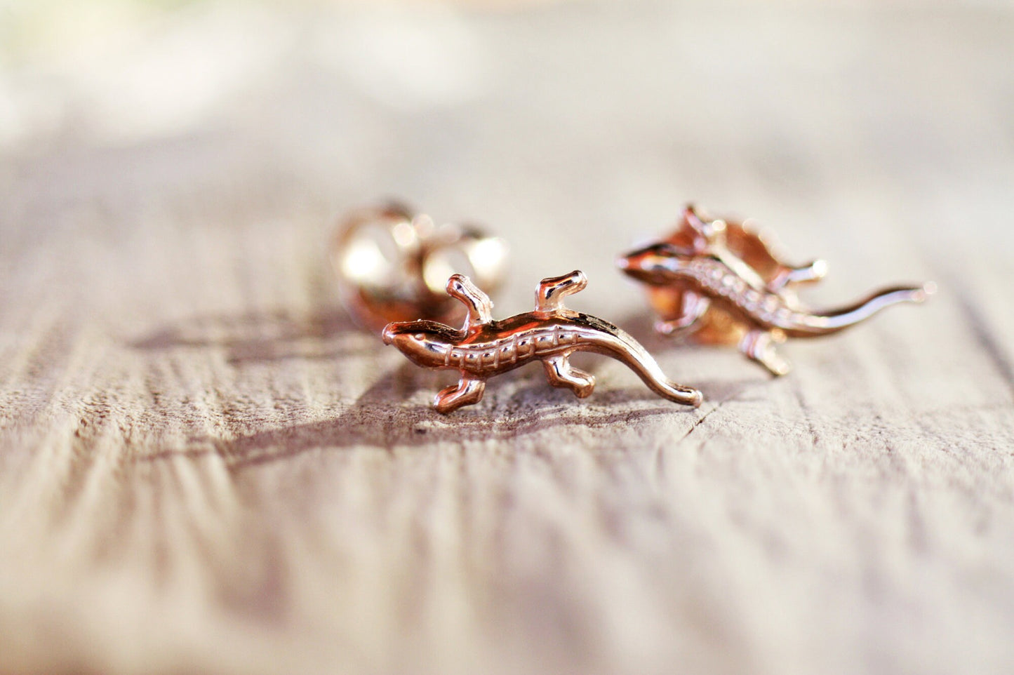 Minimalist Studs Lizards Earrings, Kids Tiny Animal Earrings