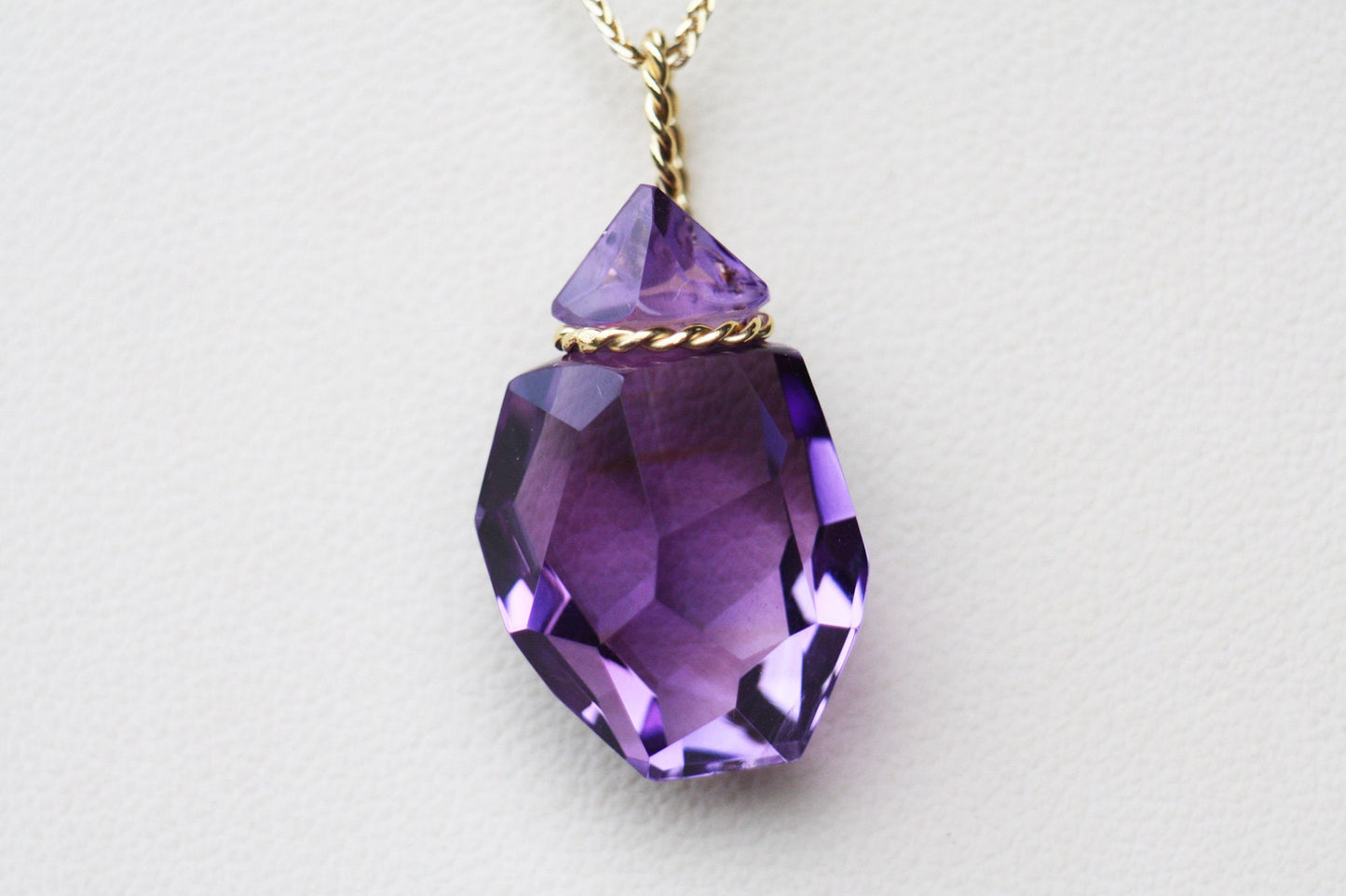 Amethyst necklace set with Gold K18