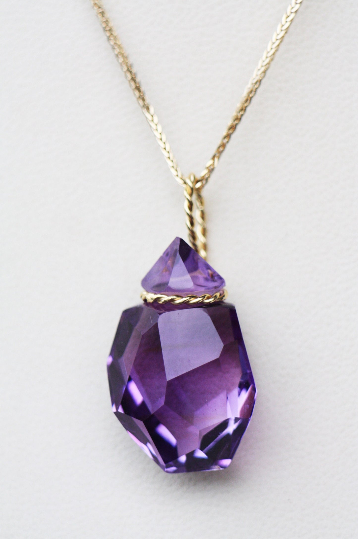 Amethyst necklace set with Gold K18