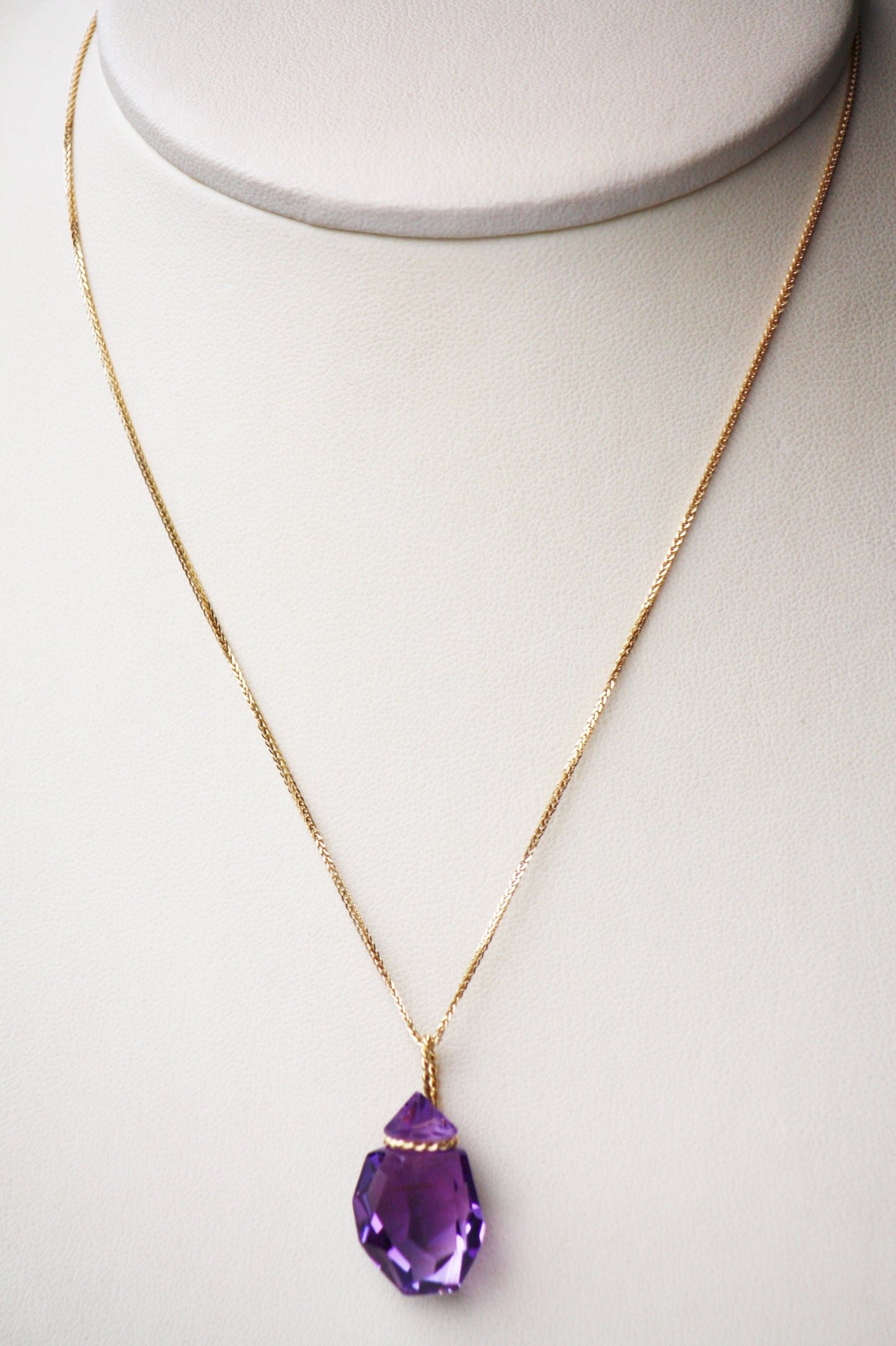 Amethyst necklace set with Gold K18
