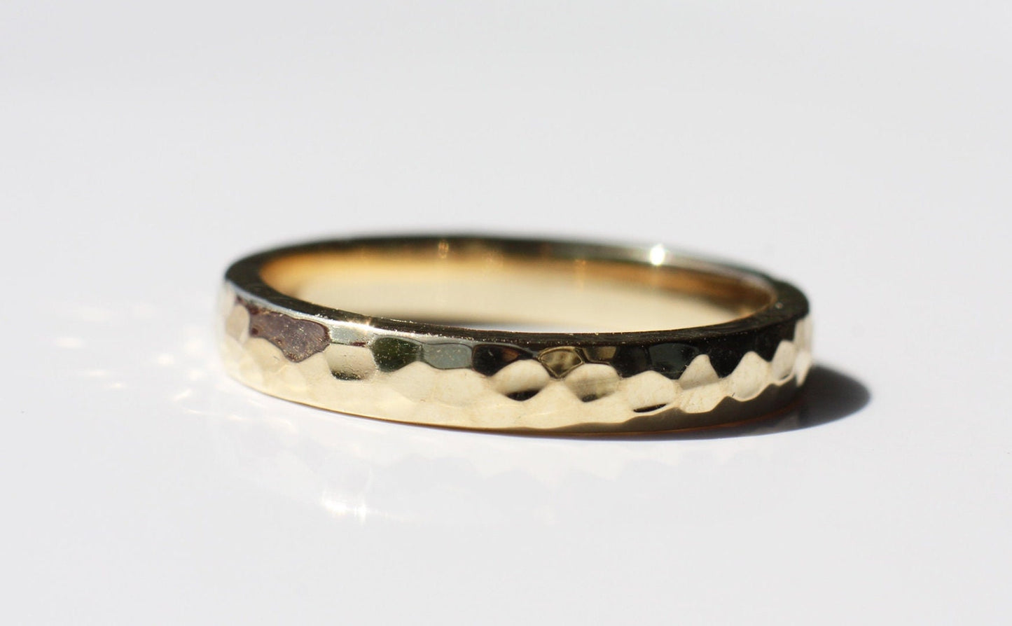 Set of Textured Gold Wedding Rings for couples