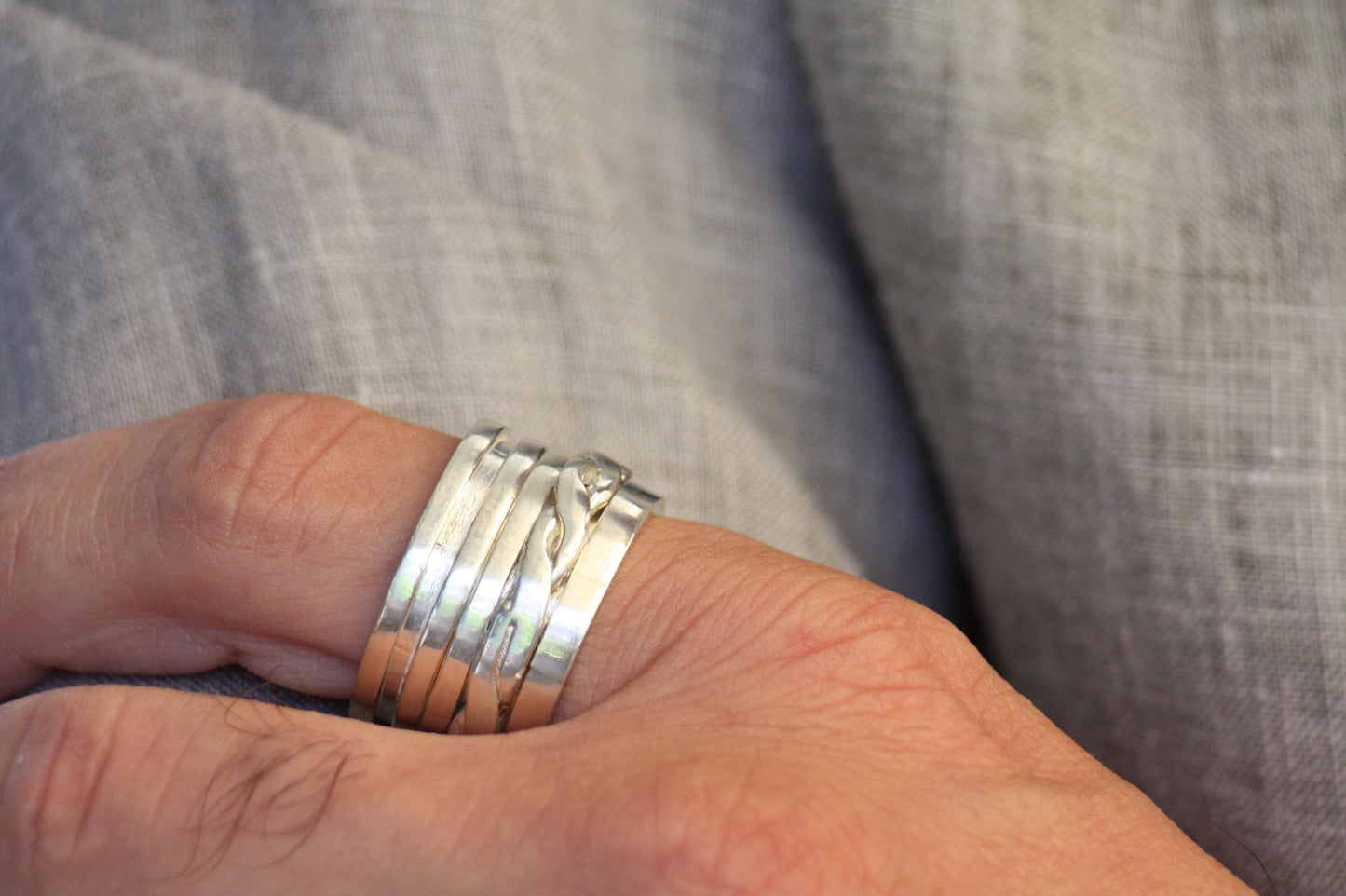 Custom Engraved Spinner Ring