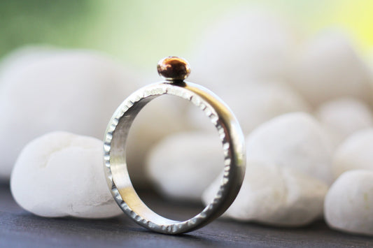 Cognac diamond Engagement ring