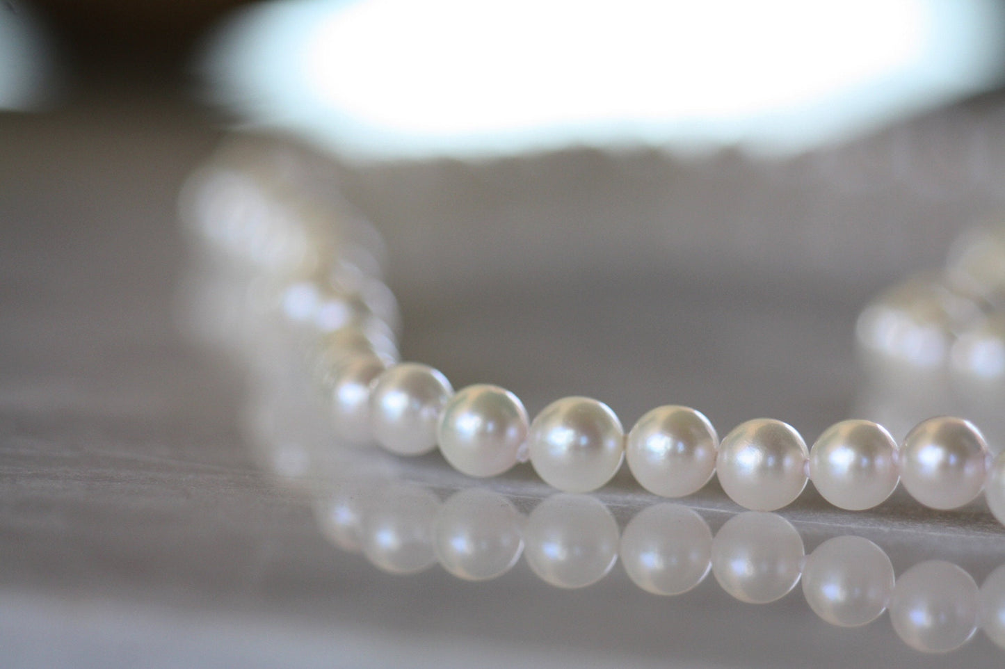 Akoya Japanese Salt water Pearls Necklace with solid gold closure