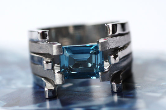 Blue Topaz cocktail ring