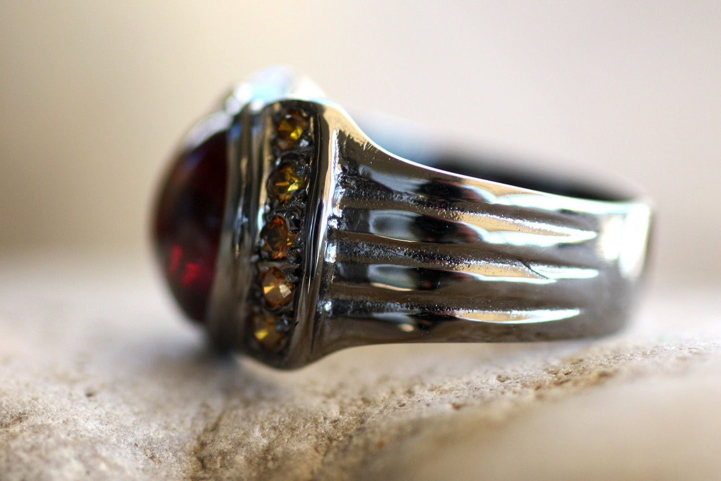 Tourmaline Sapphire and Ruby ring
