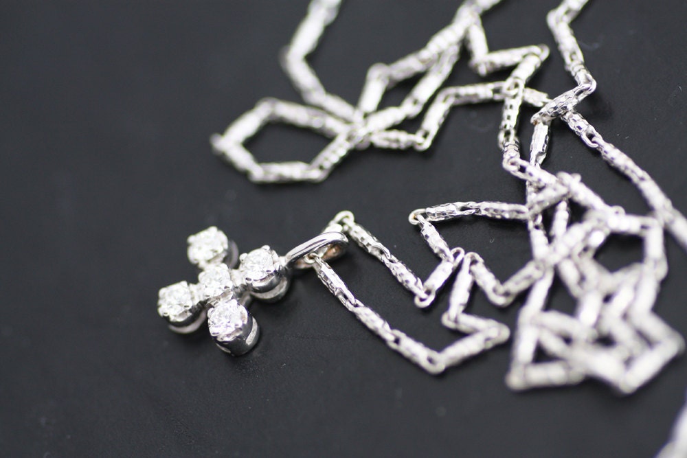 Gold Diamond Cross Necklace