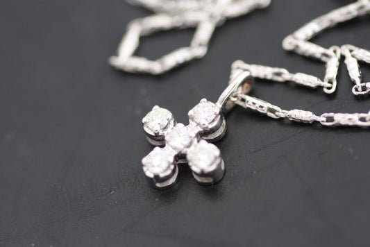 Gold Diamond Cross Necklace