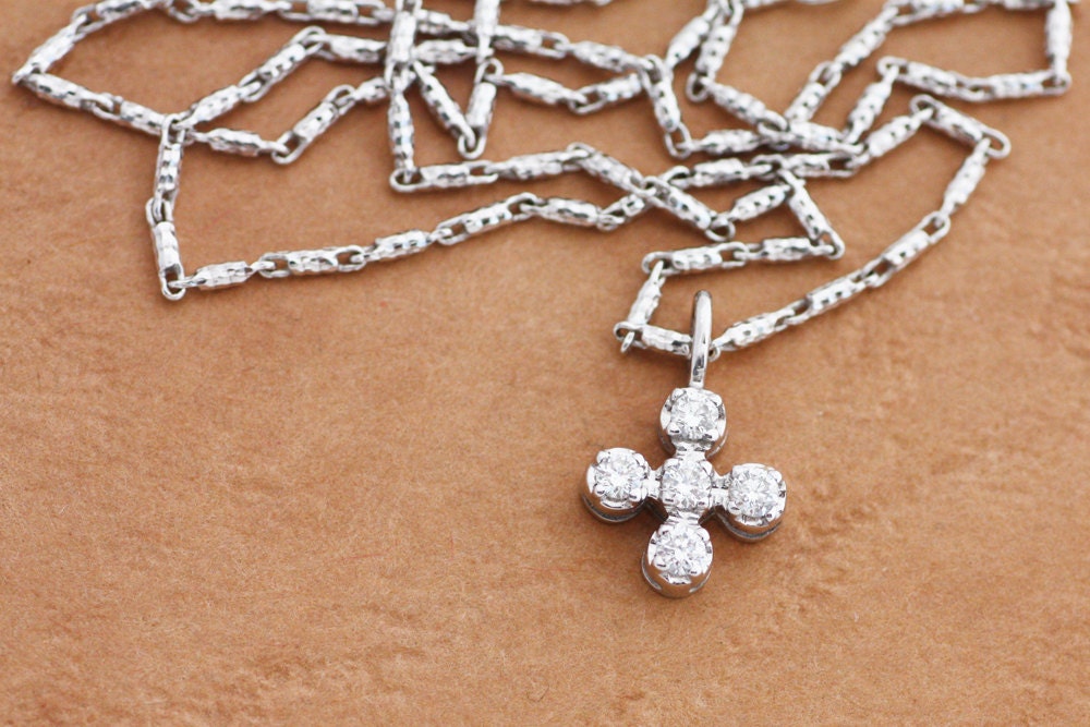 Gold Diamond Cross Necklace