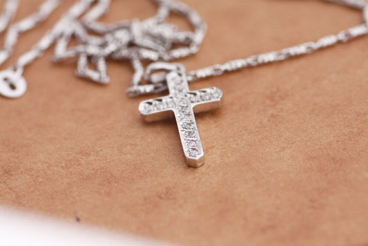 Diamond Baptism Gold Cross