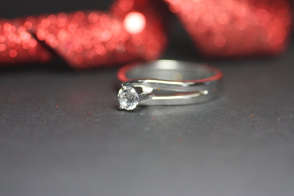 Solitaire Engagement Ring Gold K18 Diamond