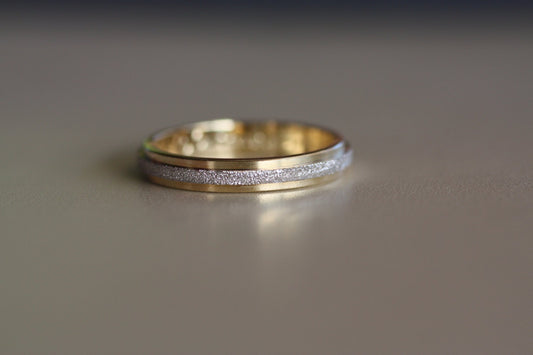 Hammered Gold Wedding band