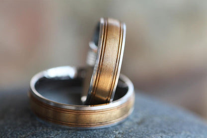 Personalized Engraved wedding rings for him