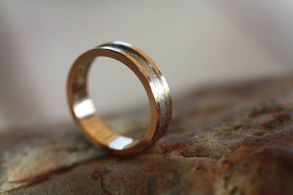 Two tone Gold Wedding band