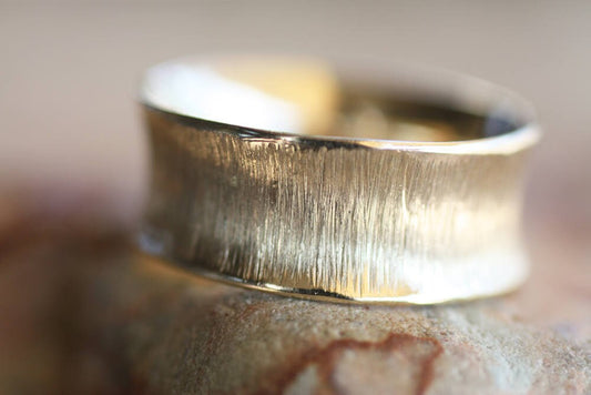 Hammered gold custom made ring