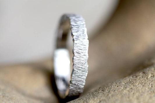 Personalised Textured Wedding ring