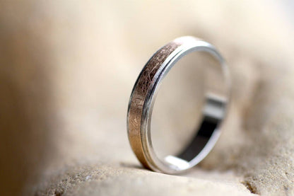 Textured rose gold wedding rings for couples