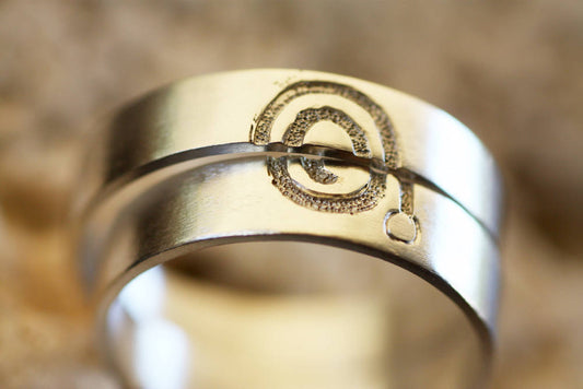 Matching Couples wedding Spiral rings