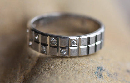 Diamond wedding band for couples