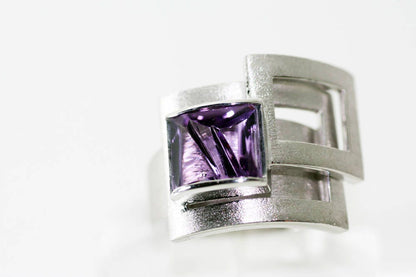 Chunky Amethyst Engagement ring