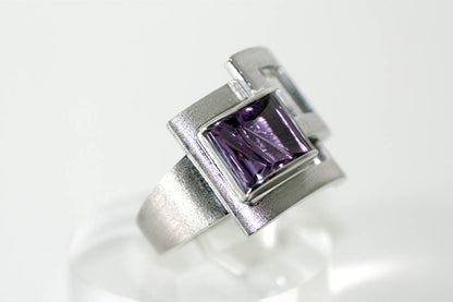 Chunky Amethyst Engagement ring