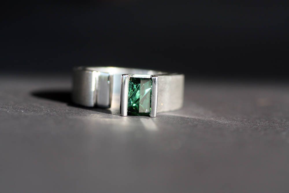 Tourmaline Engagement ring for men