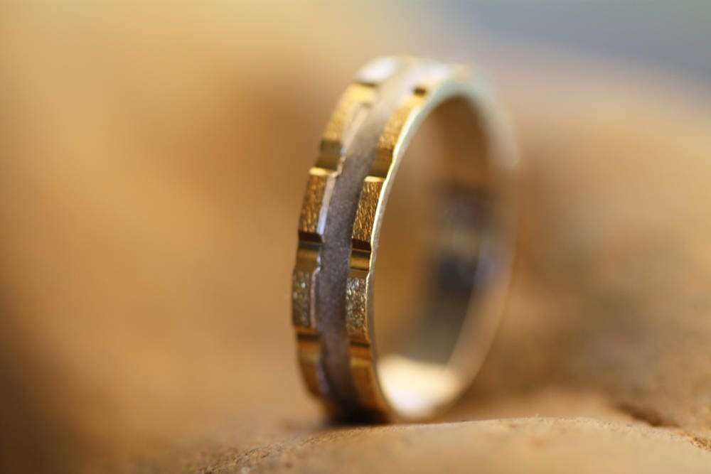 Two tone Wedding band