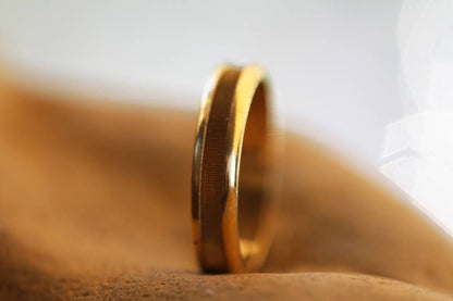 Personalized Wedding gold ring for men