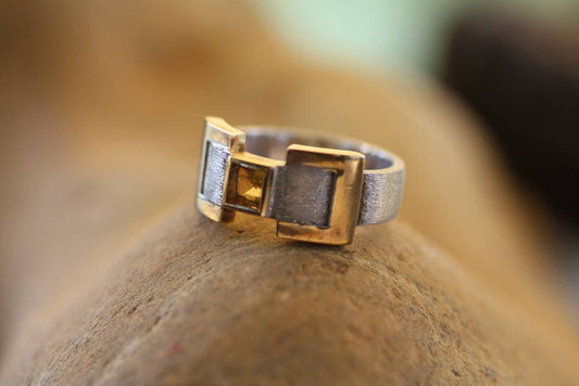 Citrine ring for men