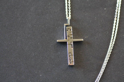 Solid gold Cross with Black diamonds