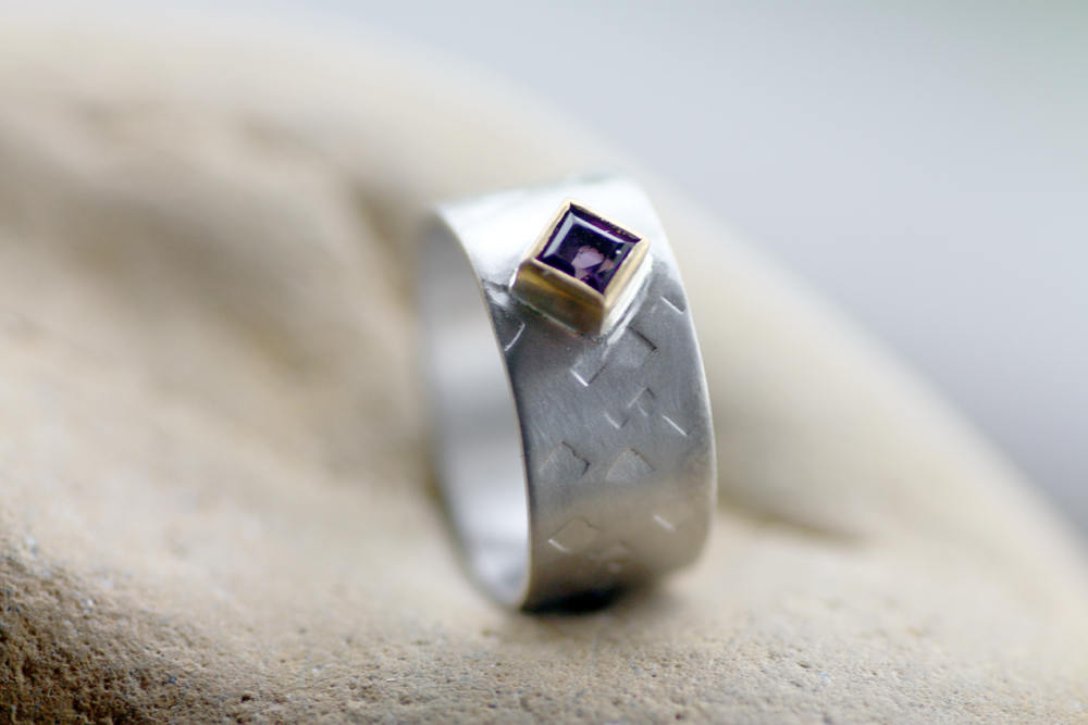 Personalized Valentine's Gift February Birthstone Amethyst ring