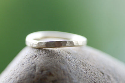 Textured brushed stacking ring