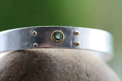 Personalized Engraved Tourmaline cuff