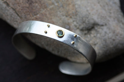 Personalized Engraved Tourmaline cuff