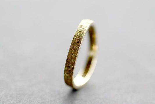 Gold Stacking Textured Ripple ring