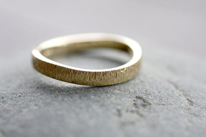 Gold Stacking Textured Ripple ring