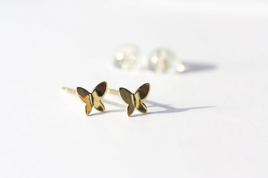 K9 Gold, Butterfly, solid gold earrings
