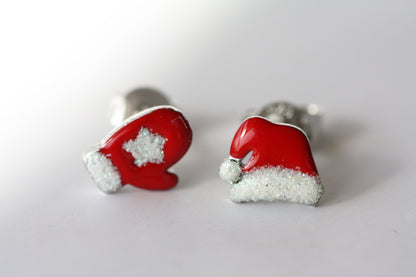 Christmas Tiny Mismatched Earrings for kids