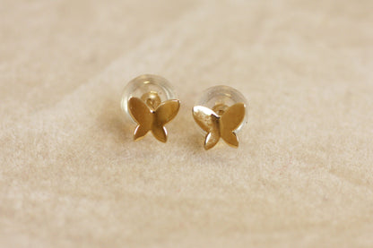 K9 Gold, Butterfly, solid gold earrings