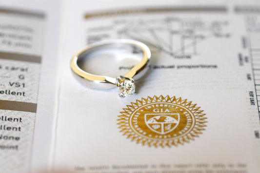 Diamond Engagement Gold Ring, GIA CERTIFIED Diamond ring