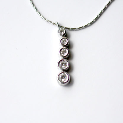 Linear Diamond necklace K18
