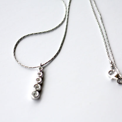 Linear Diamond necklace K18